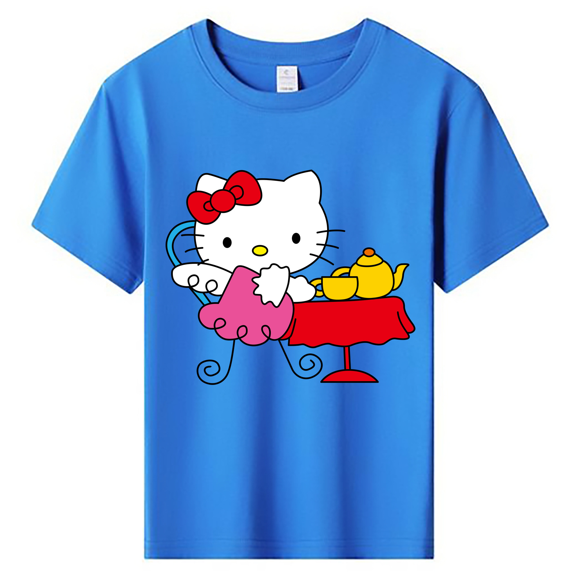 （画像用） Hello Kitty ハローキティ 綿100％キッズTシャツ（フロントプリント）